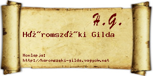 Háromszéki Gilda névjegykártya